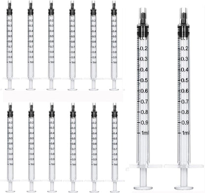 50 Pack 1ml Syringe with Luer Slip Tip Without Needle for Measuring, Pet Feeding, Watering, Crafts