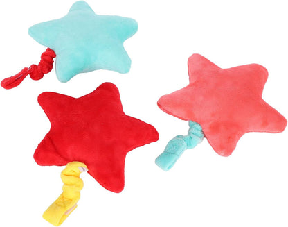 REXVTNS Starfish Pet Chew Toy 3 Pack | Care orale di cotone pluviale morbido per cani/gatti | PET - Amichevole giocattolo mobile da masticare con corda per cuccioli e gattini