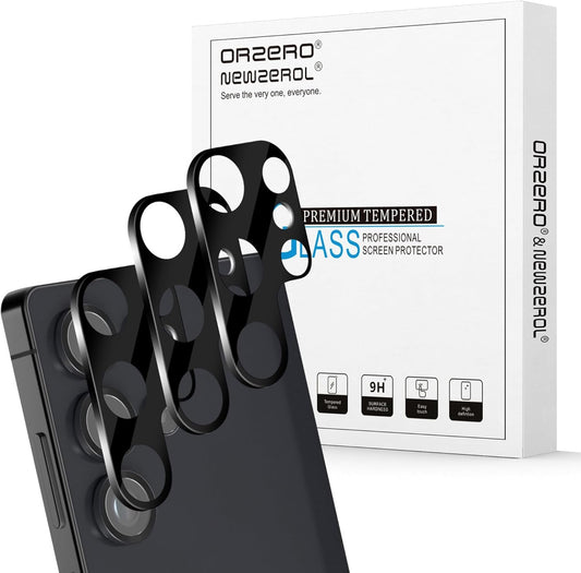(3 Pack) Orzero Camera Lens Protector Compatible for Samsung Galaxy S25 Ultra, Protector de Cámera Tempered Glass 9H Precise Camera Cutouts Anti-Scratch Does Not Affect Night Shots and Flash