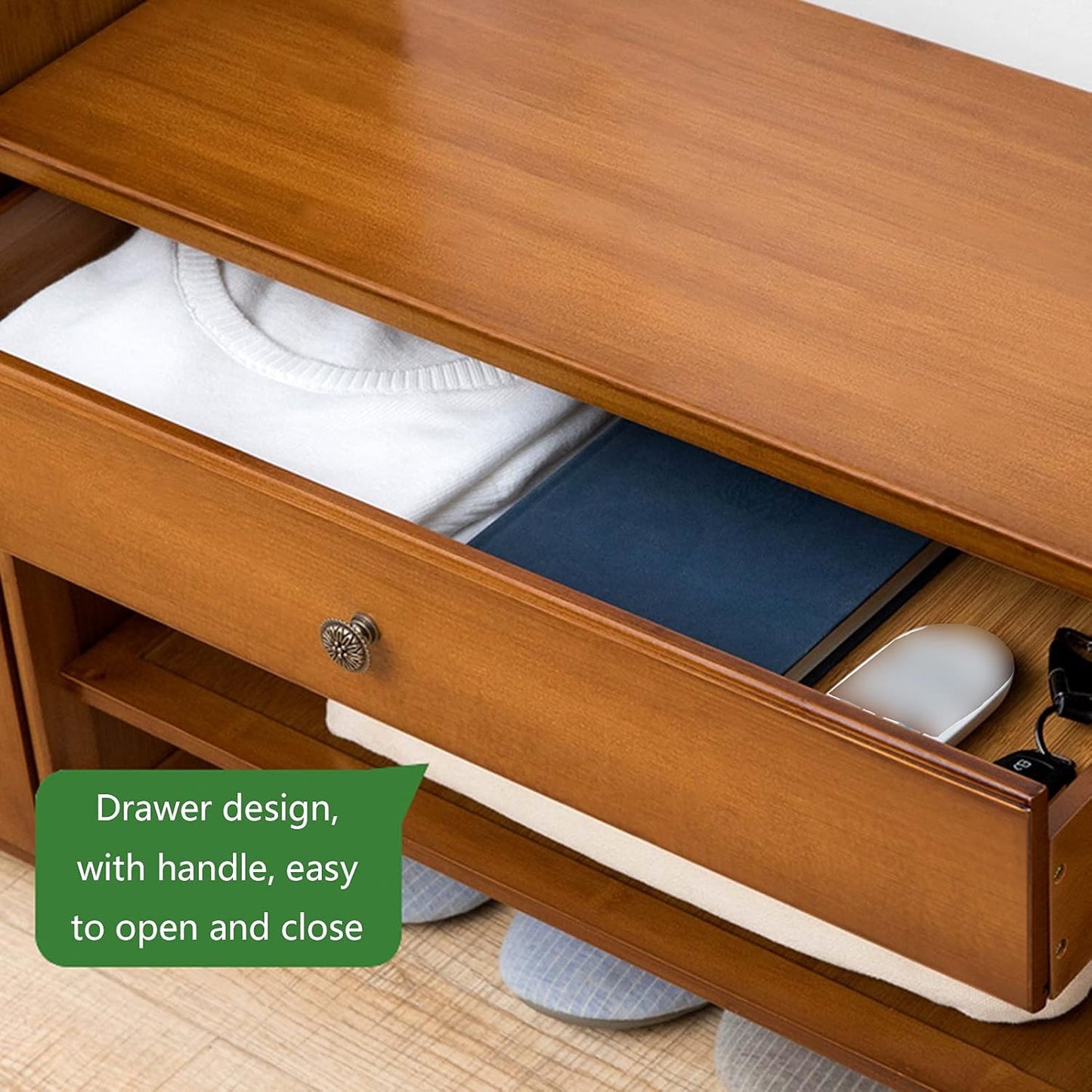 Generico Appendiabiti autoportante Elegante - Armadio Moderno in Legno per Vestiti, Scarpe, Cappelli e ombrelli - Mobile salvaspazio per Ingresso e Ufficio per Camera da Letto e corridoio