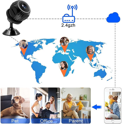 Mini Spy Camera 1080P HD Hidden Camera Portable Small Nanny Cam with Night Vision and Motion Detection - Built-in Battery - Covert Security Camera for Home/Office/Indoor/Outdoor