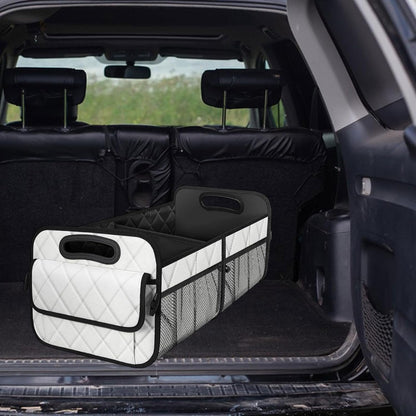 Deevoka Car Trunk Storage Box Vehicle Boot Organiser Auto Rear Compartment Organizer, White