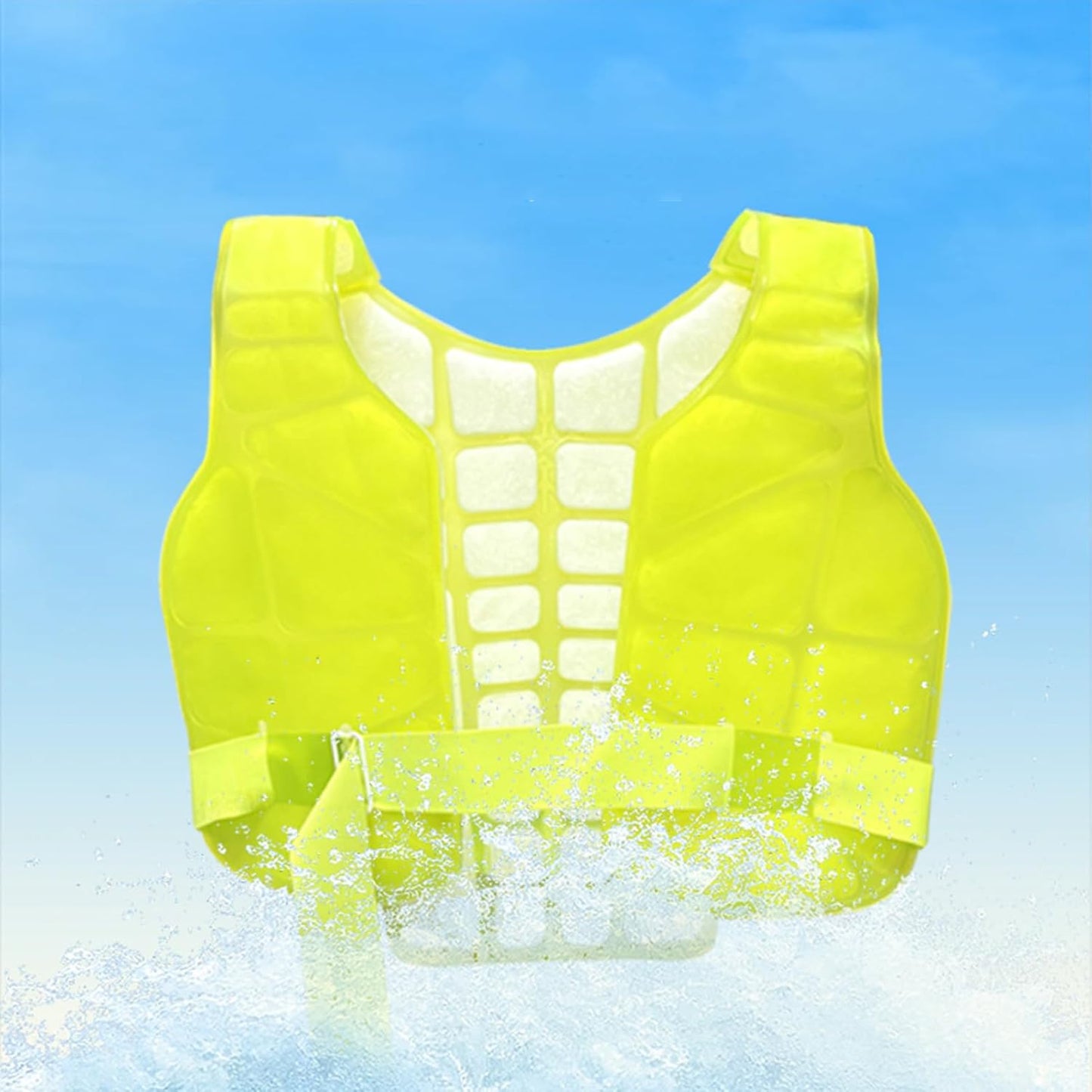 Cooling Vest, Reusable Adjustable Ice Vest, Lightweight Personal Gear, 14.96x12.99x0.98 inches Breathable Mesh with Pockets, Ideal for Work, Workout, Construction, Fishing