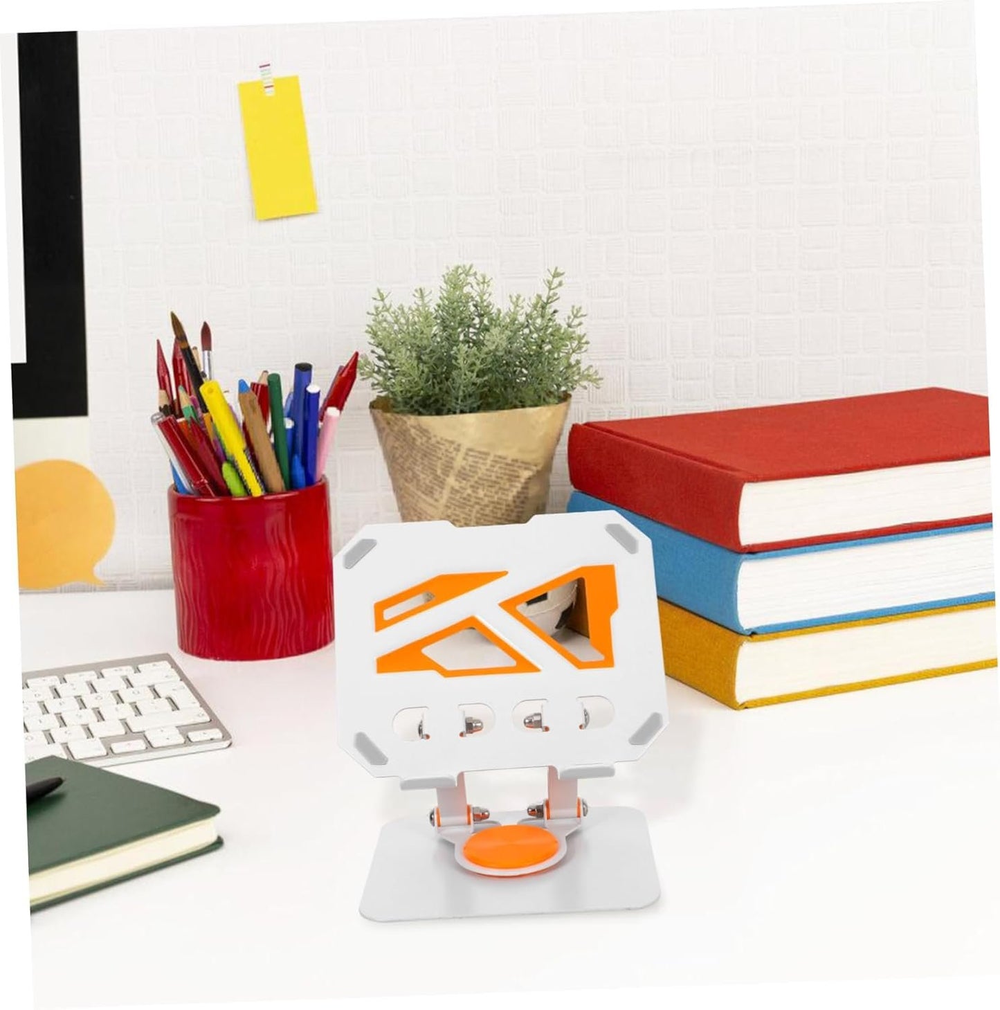 Veemoon Foldable Tablet Holder Stand: -Slip Desktop Stand Portable Holder for Office Entertainment and Travel White