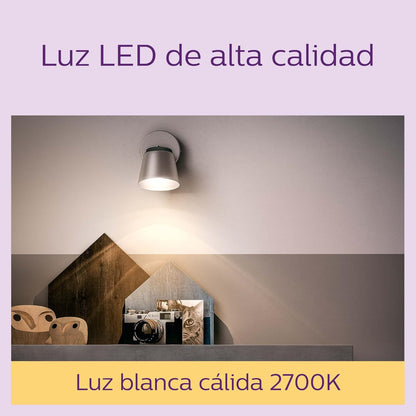 Philips LED Classic Spot Light Bulb 2 Pack [Warm White 2700K - GU10] 35W, Non Dimmable. for Home Indoor Lighting
