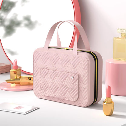 Hanging Travel Toiletry Bag with Hook, 4 Sections Toiletry Bag Travel Bag Water-Resistant Travel Cosmetic Bag Foldable Hygiene Bag for Toiletries, Cosmetics, Makeup, Brushes, Shower (Pink)