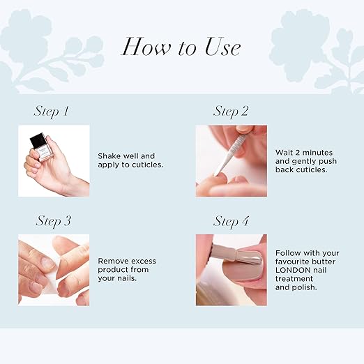 butter LONDON Cuticle Remover Liquid, Melt Away - Cuticle Softener Oil Exfoliator Gently Removes Dry & Overgrown Skin - Nail Care for Clean & Healthy-Looking Nails, Home Manicure & Pedicure