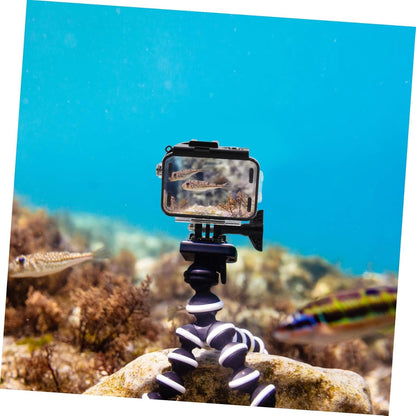 HOMSFOU Small Camera Housing Waterproof Shell Camera Protective Cover Dual Cold Shoe Mounts for Drones Digital Camera Case