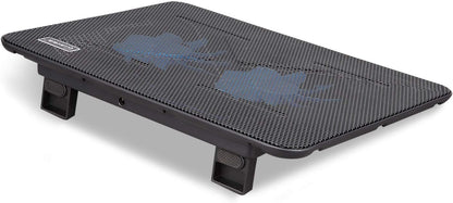 Laptop Cooling Pad, Coolertek Portable Slim Quiet Laptop Notebook Cooler Cooling Pad Stand with 2 Blue LED Fans, USB Powered, Adjustable Angled, Fits 11-14 Inche