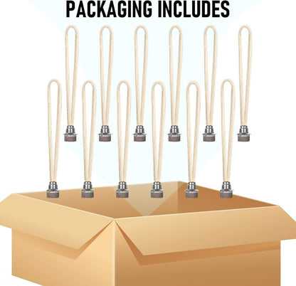 TOUNALKER 12 PCS Oil Lamp Wick Replacement Lamps Wick Air Control Catalytic Burner Wick for Catalytic Burner Diffuser Aromatherapy(Silver)