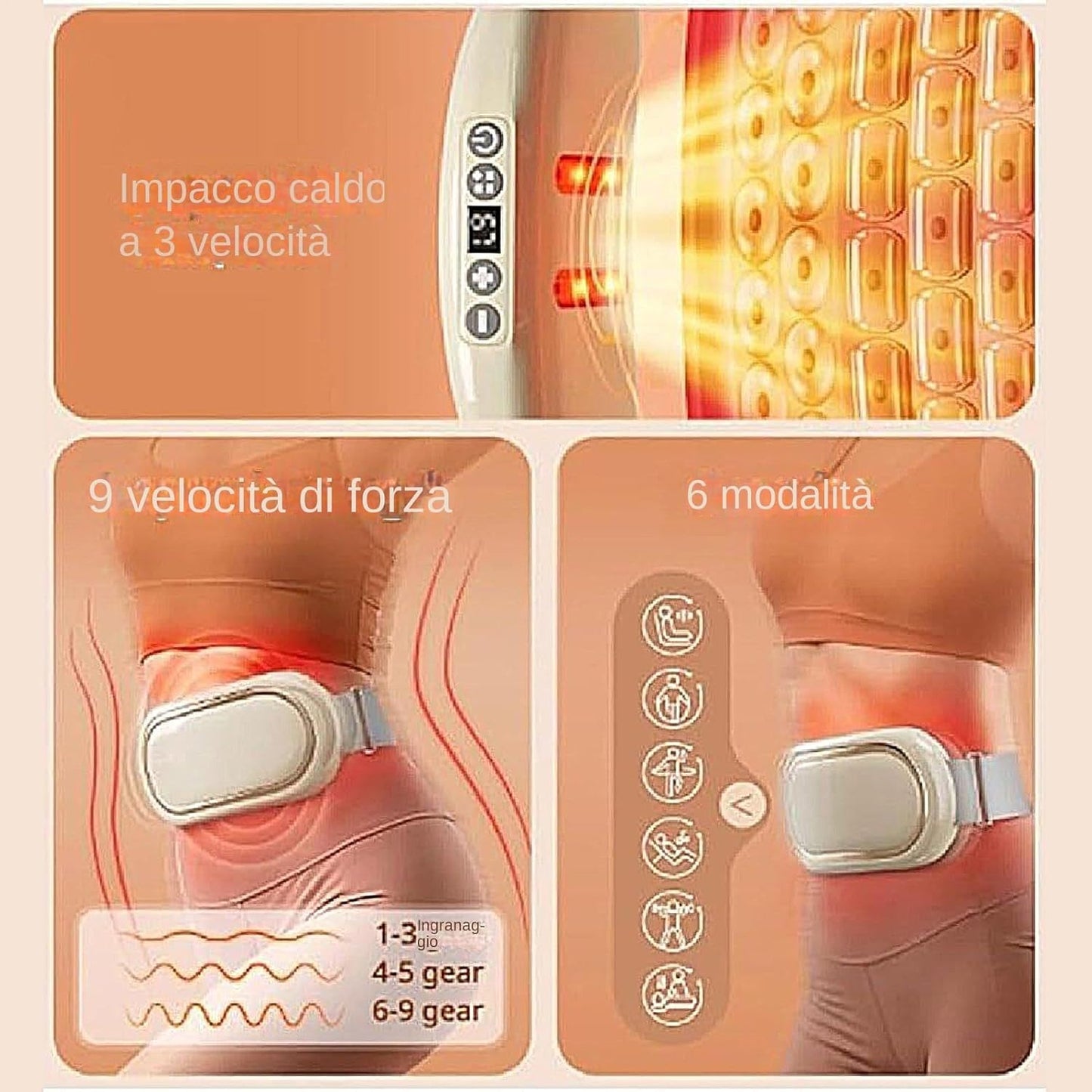 Cintura Dimagrante - Attrezzo Elettrico Addominale | Cintura Dimagrante Portatile per Rafforzare i Muscoli del Core, Bruciare i Grassi, Rassodare, Modellare e Scolpire.