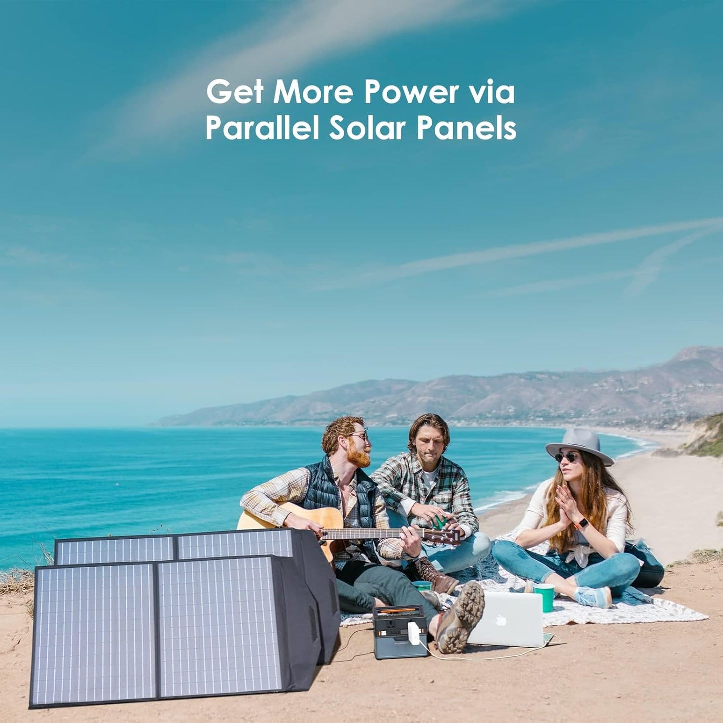 ALLPOWERS Portable Solar Panel Charger SP027 100W, Foldable Solar Panel Kit IP66 with Adjustable Kickstand, 22% Efficiency Module, 18V Output for Solar Generator Camping Balcony RV Off Grid