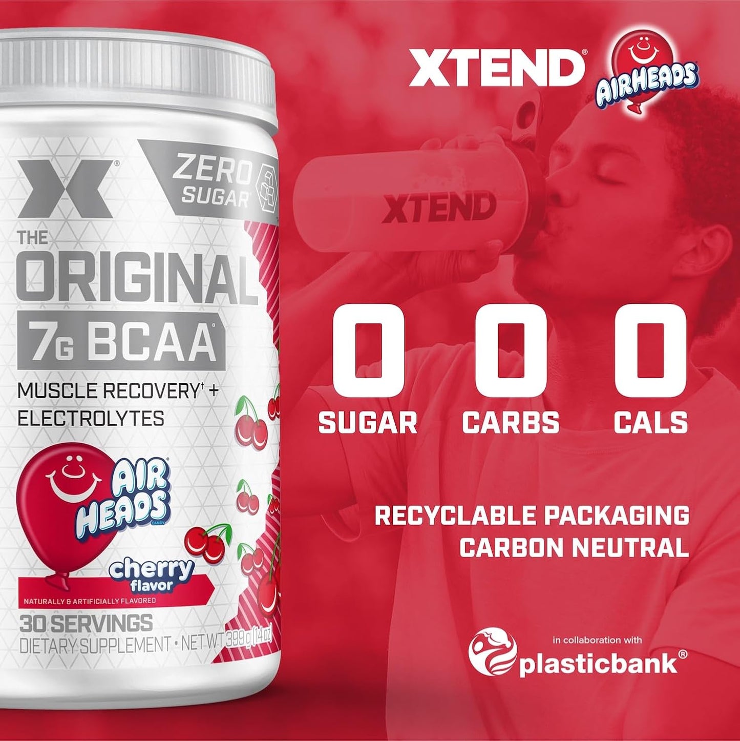 Xtend AIRHEADS Amino Acids 30 Serves Red Cherry 423 grams