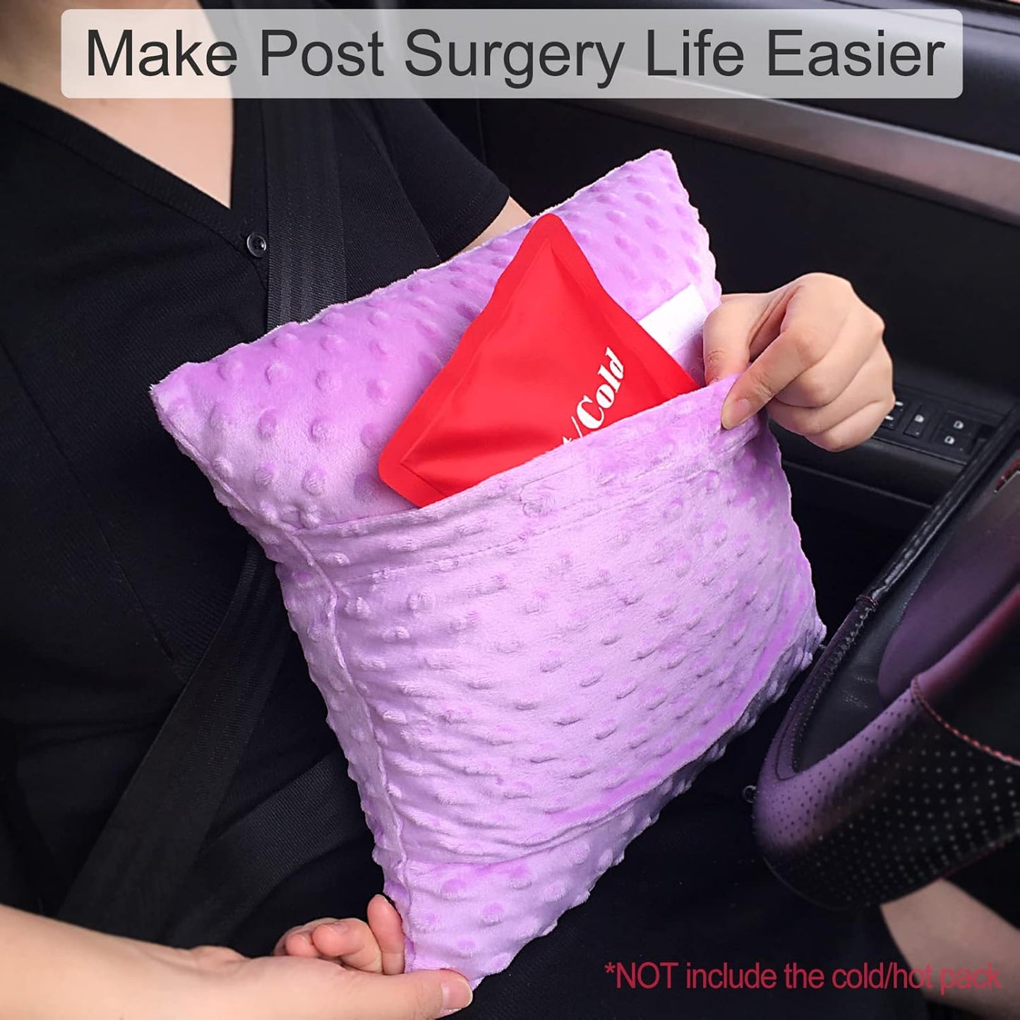 HapiPoppy Heart Surgery Pillow Cough Recovery Pillows with Pocket for Open Heart Surgery Mastectomy Breast Cancer Surgery Bypass Lumpectomy Chemo Port Pacemaker Must Have Pillow Comfort Gifts