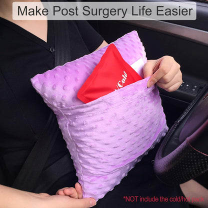 HapiPoppy Heart Surgery Pillow Cough Recovery Pillows with Pocket for Open Heart Surgery Mastectomy Breast Cancer Surgery Bypass Lumpectomy Chemo Port Pacemaker Must Have Pillow Comfort Gifts