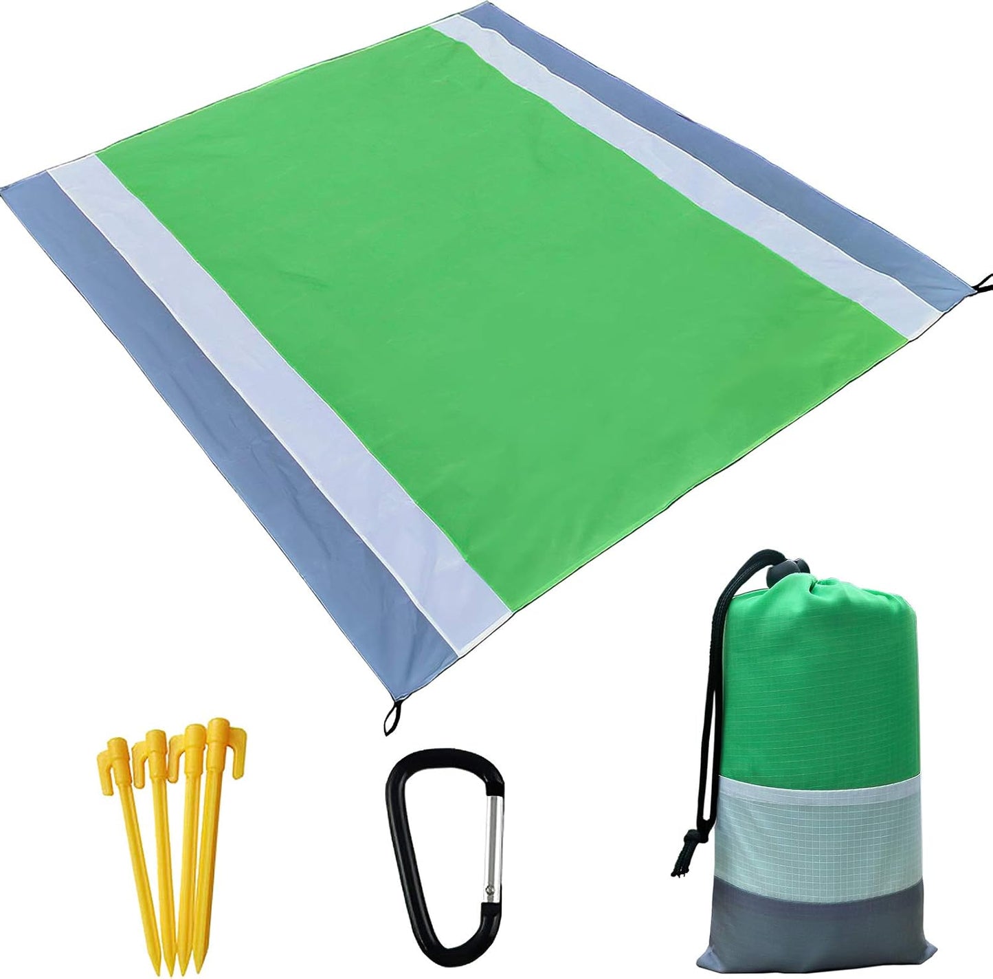 Sand Free Beach Blanket, Extra Large Waterproof Beach Mat-Lightweight Quick Drying Heat Resistant Outdoor Picnic mat for Travel, Camping, Hiking and Music Festivals