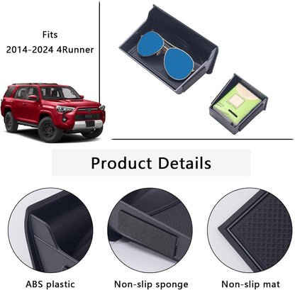 JDMCAR Storage Drawer Compatible with Toyota 4Runner Accessories 2014-2022 2023 2024 Center Console Organizer Storage Cubby Box Interior Accessories