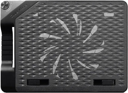 Cooler Master ErgoStand III - Ergonomic Laptop Cooling Stand, 6 Adjustable Height Settings, 230mm Ultra Silent Fan with Speed Control, Metallic Mesh Plate - Supports Laptops & Tablets Up to 17"
