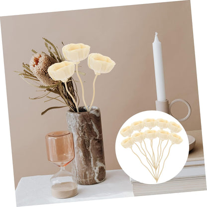 GLEAVI 10Pcs Flower Diffuser Sticks Dried Aromatherapy Sticks for Home Fragrance Sticks for Essential Oil Diffuser Decor Kitchen Bedroom Living