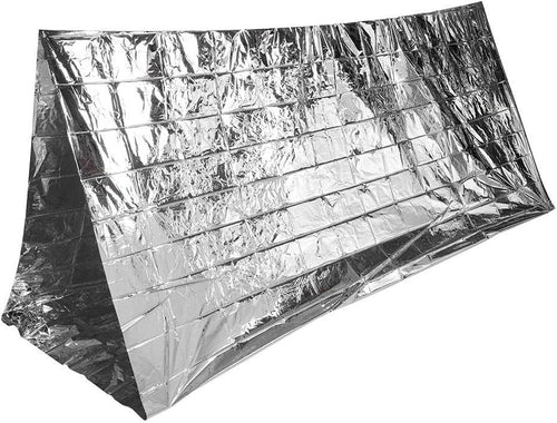 5PCS Outdoor Emergency Shelter Blanket Outdoor Reusable Emergency Blanket Survival Portable Tent for Outdoors, Hiking (Silver)