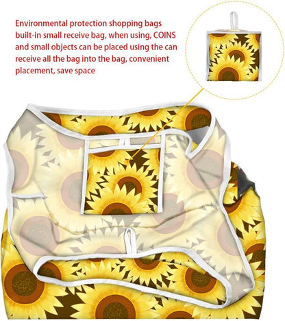 Xhuibop Reusable Grocery Bags Large Washable Shopping Bag Women Christmas Gifts
