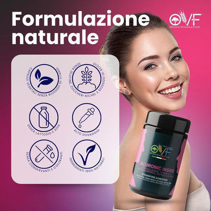 OVF Collagen & Hyaluronic Acid with Vitamin C – 60 Anti-Age Caps – Joint Support and Reduction of Cell Aging.