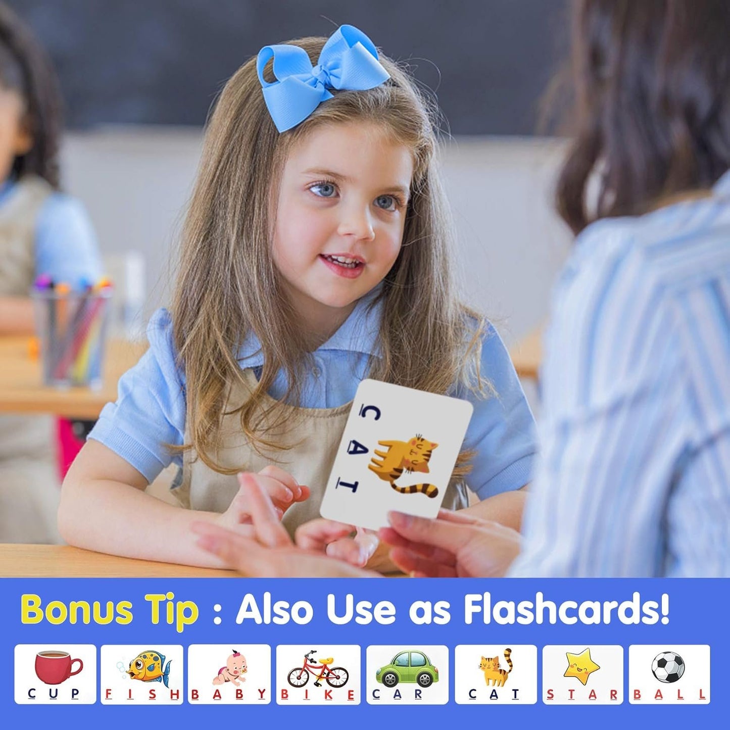 HahaGift Educational Toys for 3-5 Year Old Boy Girl Gifts, Matching Letter Learning Games Activities, Ideal Christmas Birthday Gift for Toddler Kids Age 3 4 5 6 7 Year Olds Boys Girls