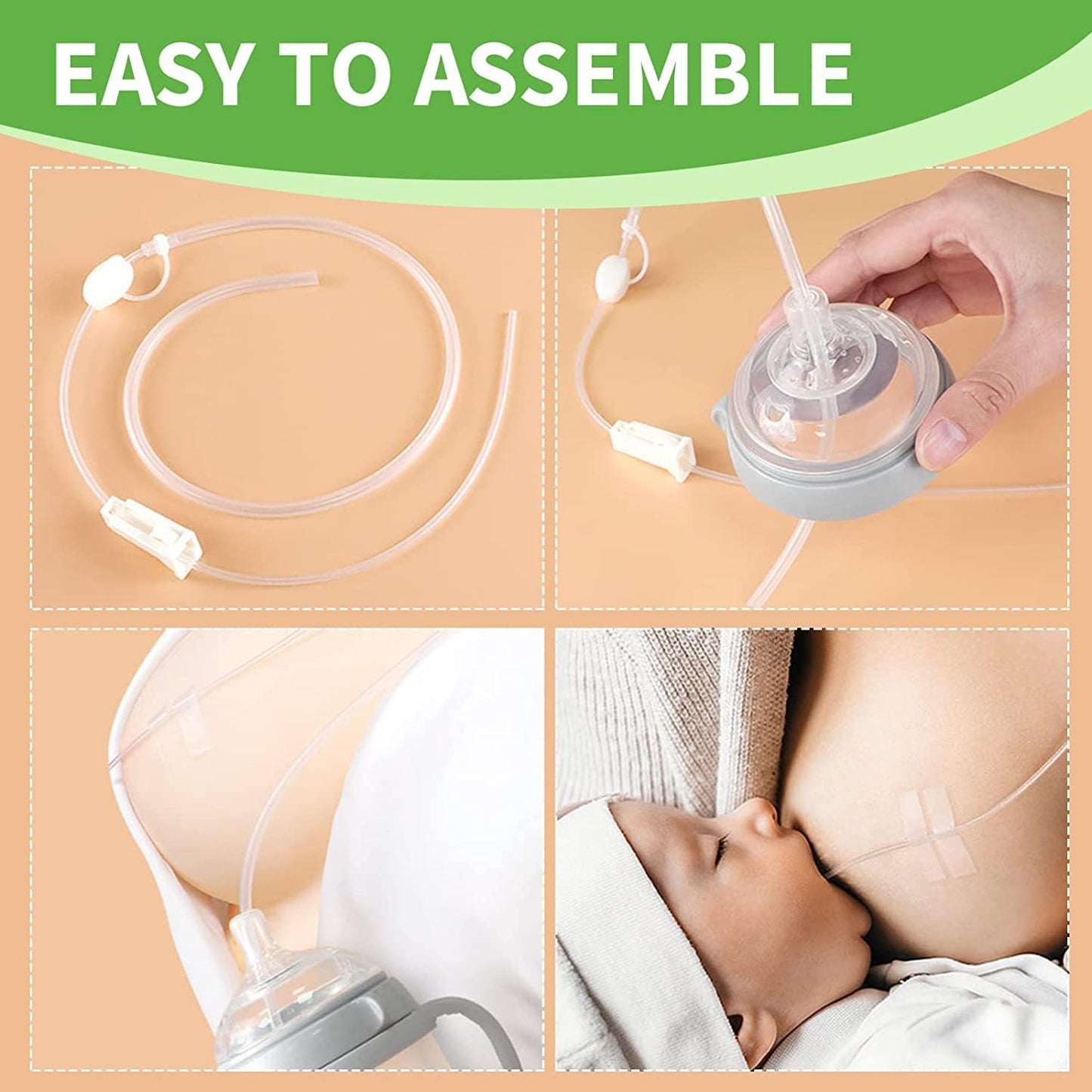 haakaa Supplemental Nursing System - Gen.3 Safe Baby Feeding Set with Cleaning Brush -Breastfeeding Newborn Essential- BPA Free