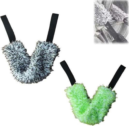 Microfiber Multi-Use Cleaning Tool, Car Wheel Cleaning Belt, Multifunctional Cleaning Brush Tool for Car, Car Detailing Clean Brush, Bendable Rim Cleaner Brush(H)