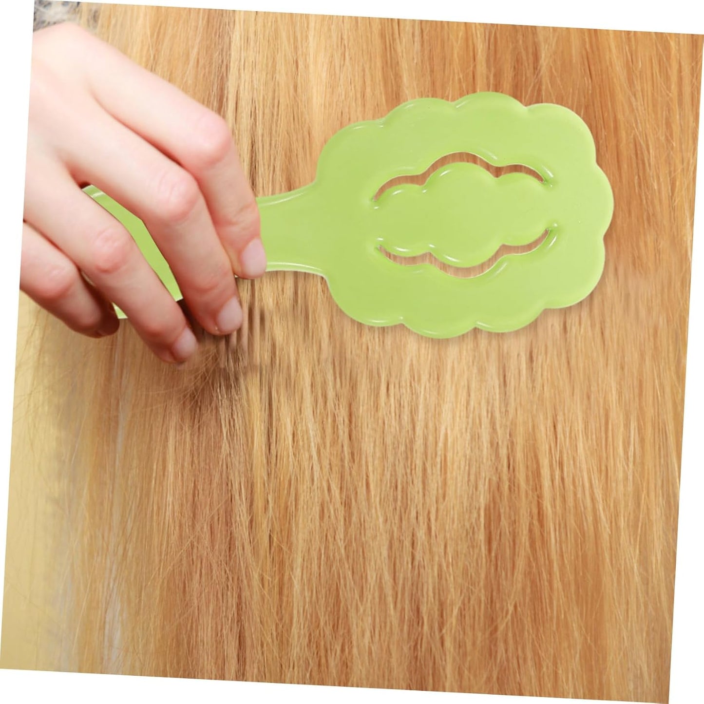 SAFIGLE Pettine districante da massaggio Bagnato riccio pettine per indolore nube attrezzo strumento di massaggio del cuoio capelluto spazzola per pp Verde chiaro