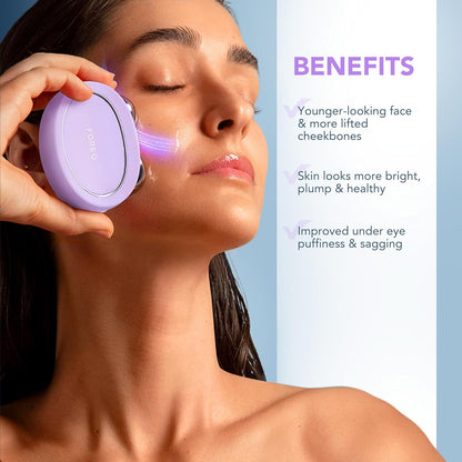 FOREO Total Facelift Bundle - BEAR 2 Advanced Microcurrent Facial Device + SUPERCHARGED SERUM 2.0 30 ml + SUPERCHARGED HA+PGA Triple Action Intense Moisturizer 15 ml - Anti Aging - Skin Care Tools