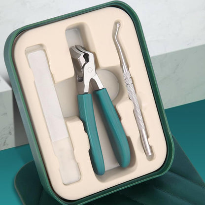 Lmyit Nail Trimmer For Women | Anti-Splash Ingrown Nail Trimming Tool with File and Spoon | Wide Jaw Opening Slanted Tool For Women Men Seniors Elderly Adults Pedicure