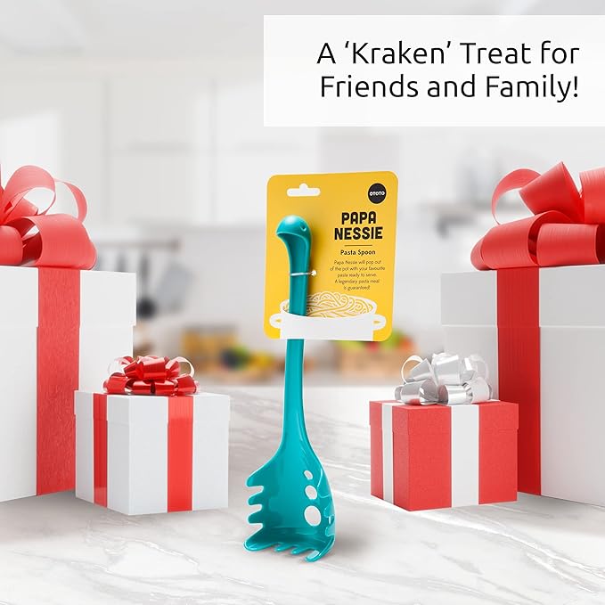 OTOTO Pasta Spoon & Spaghetti Spoon - Cooking Gadgets, Cooking Gifts, Cool Kitchen Gadgets, Cool Gifts, Cute Kitchen Accessories, Funny Gifts, Random Stuff