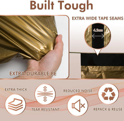 LeadCon 2 Pack Emergency Survival Tent, 2 Person Emergency Shelter Tube Tent All-Weather Protection for Camping, Hiking, & Survival Kits Includes 5 pcs Emergency Blanket Mylar