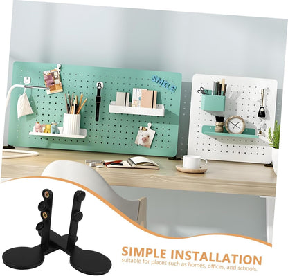 NULYLU Versatile Desk Pegboard Bracket Metal Display Stand Fixed Stabilizing Base Ideal for Workspace Organization