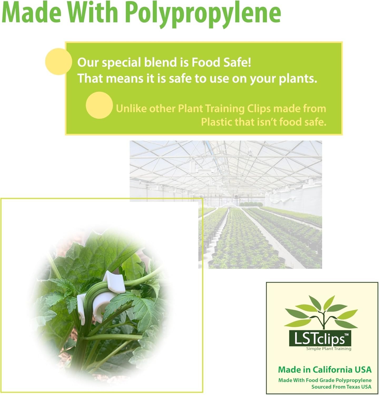 AirTech Home Automation Plant Training Clips, LST Clips for Low Stress Training Plant Stem Support, 90 Degree Angle Plant Clips, Made in California USA, 30pk White