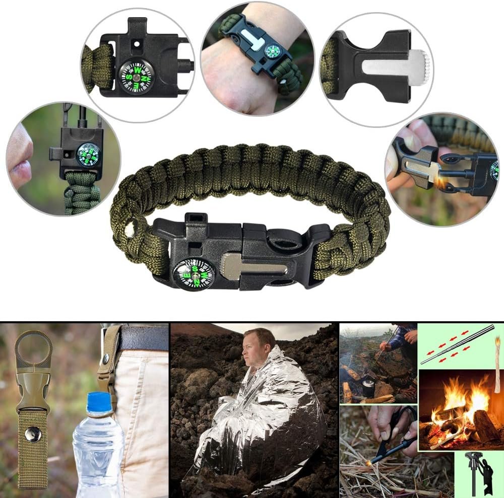 Survival kit,22 in 1 Emergency Survival Kits Camping Survival kit