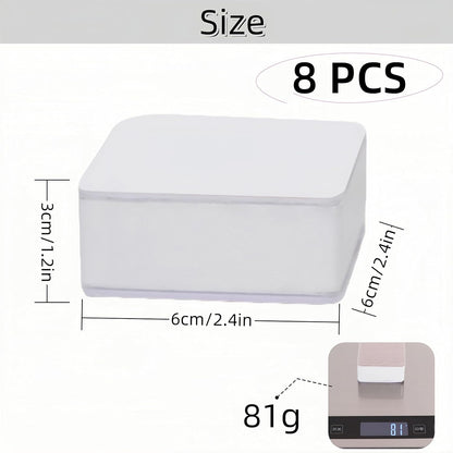 HJYDGJ 8 Pcs Self Adhesive Furniture Raised Bed Riser Rubber Feet Vibration Shock Absorber Bed Height Adjustable Furniture Riser