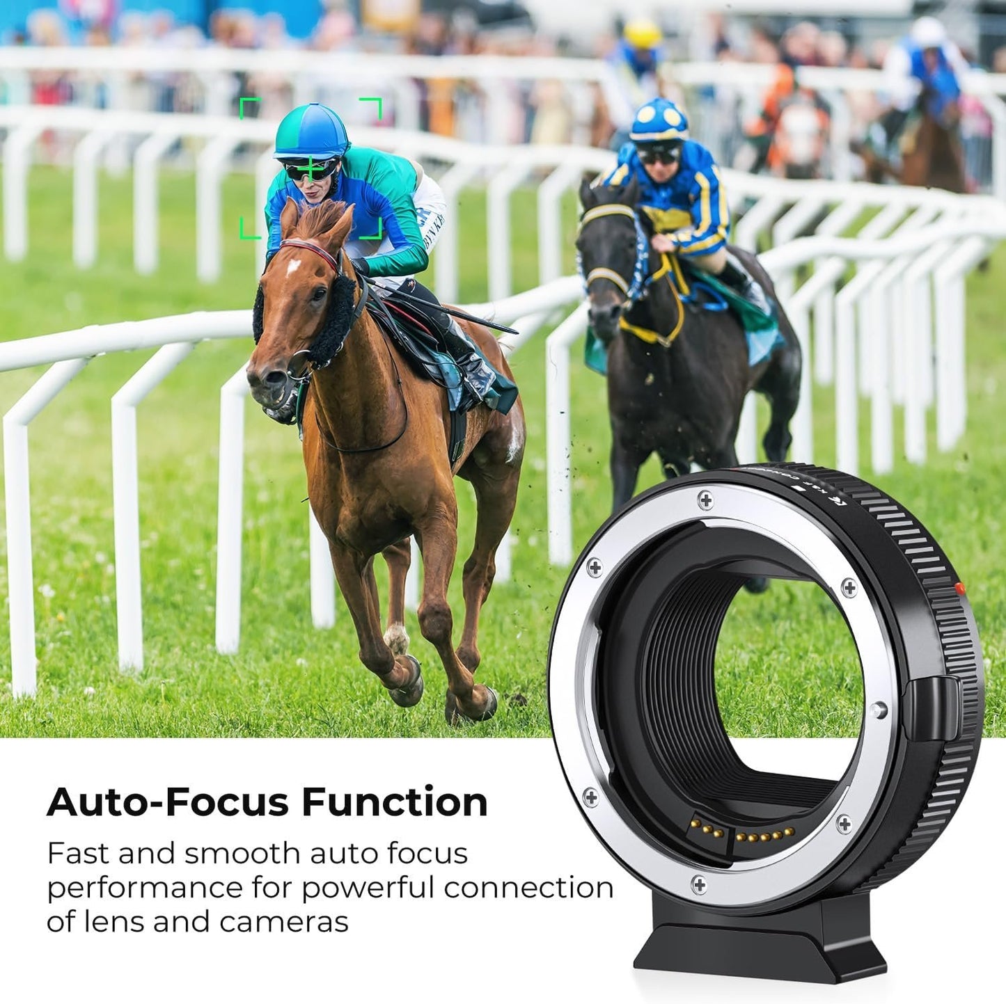 K&F Concept Auto Focus EF to EOS R Adapter, Electronic EF EF-S Lens to RF Mount Adapter with Removable Tripod Mount Compatible with Canon EF EF-S EOS RP R R6 R5 Cameras