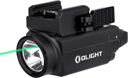 OLIGHT Baldr S 800 Lumens EDC Rechargeable Tactical Flashlight, Flashlight with Adjustable Green Beam and White Light, Compact Rail Mount Light Powered by Battery (Black)