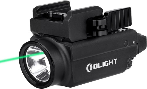 OLIGHT Baldr S 800 Lumens EDC Rechargeable Tactical Flashlight, Flashlight with Adjustable Green Beam and White Light, Compact Rail Mount Light Powered by Battery (Black)