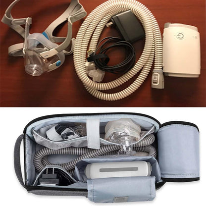 Tiny Chou CPAP Travel Bag Compatible with ResMed AirMini Machine and Accessories, Portable CPAP Equipment and Supplies Carrying Bag, Lightweight CPAP Organizer Case Storage Bag with Pockets (Grey)