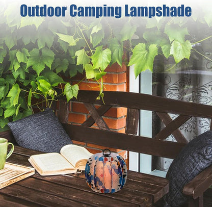 Mimoqk Jigsaw Puzzle Lampshade, Ceiling Pendant Light Cover, Decorative Waterproof Fixture, Lamp Shade Replacement for Balcony, Camping, Picnic, Outdoor Lighting Decor