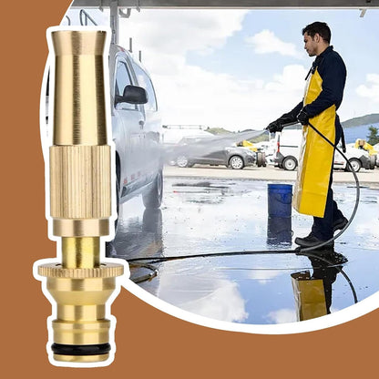 Car Wash Foaming Spray Nozzle, Garden Hose Washing Sprayer, Ergonomic Adjustable Spray Modes, Detailing Tools for Home Use RV Cleaning Plant Watering, 7-10m, Copper, 1 Piece