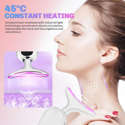 Face Firming Device for Neck Face, 4 Modes Face Lifting Device, 3 in 1 Portable Face Massager for Lifts and Tightens Skin, Skin Care, Neck Care, Firm Smooth