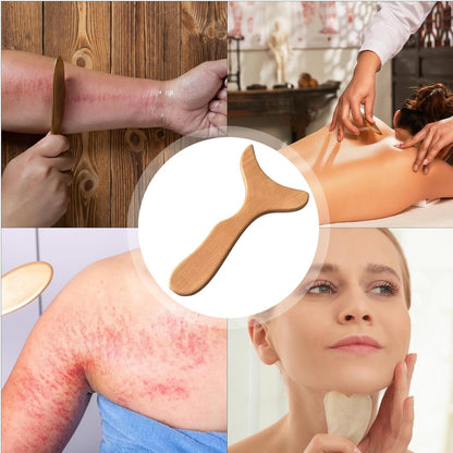 Massaggiatore Per Cuoio Capelluto In Legno, Spazzola Massaggiante Naturale Portatile in Legno, Accessorio Benessere Manuale Multifunzione per Ridurre Stress, Mal di Testa e Trattamenti Viso e