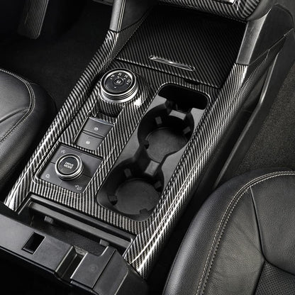 AOKIO Center Console Gear Shift Panel Cover Trim for Ford Explorer Interior Accessories 2020 2021 2022 2023 2024 (Carbon Fiber Style)