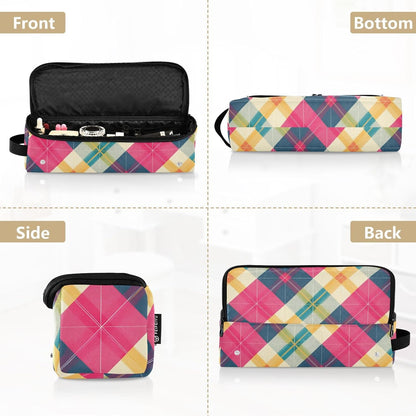 Plum Scacchiere Strumenti per capelli Borsa da viaggio con tappetino in ferro Custodia da viaggio portatile per utensili caldi e accessori per la cura dei capelli Organizzatore di accessori per
