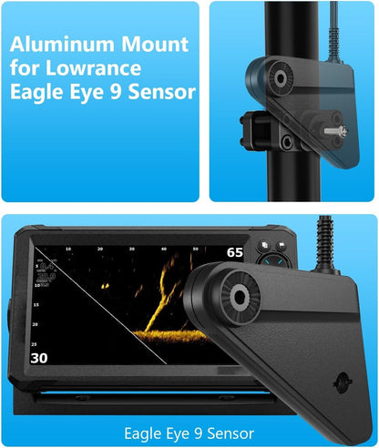 Aluminum Mount for Lowrance Eagle Eye 9 Sensor - Compatible with Various Rod, Easy Installation - Aluminum Alloy Material - Sturdy and Durable