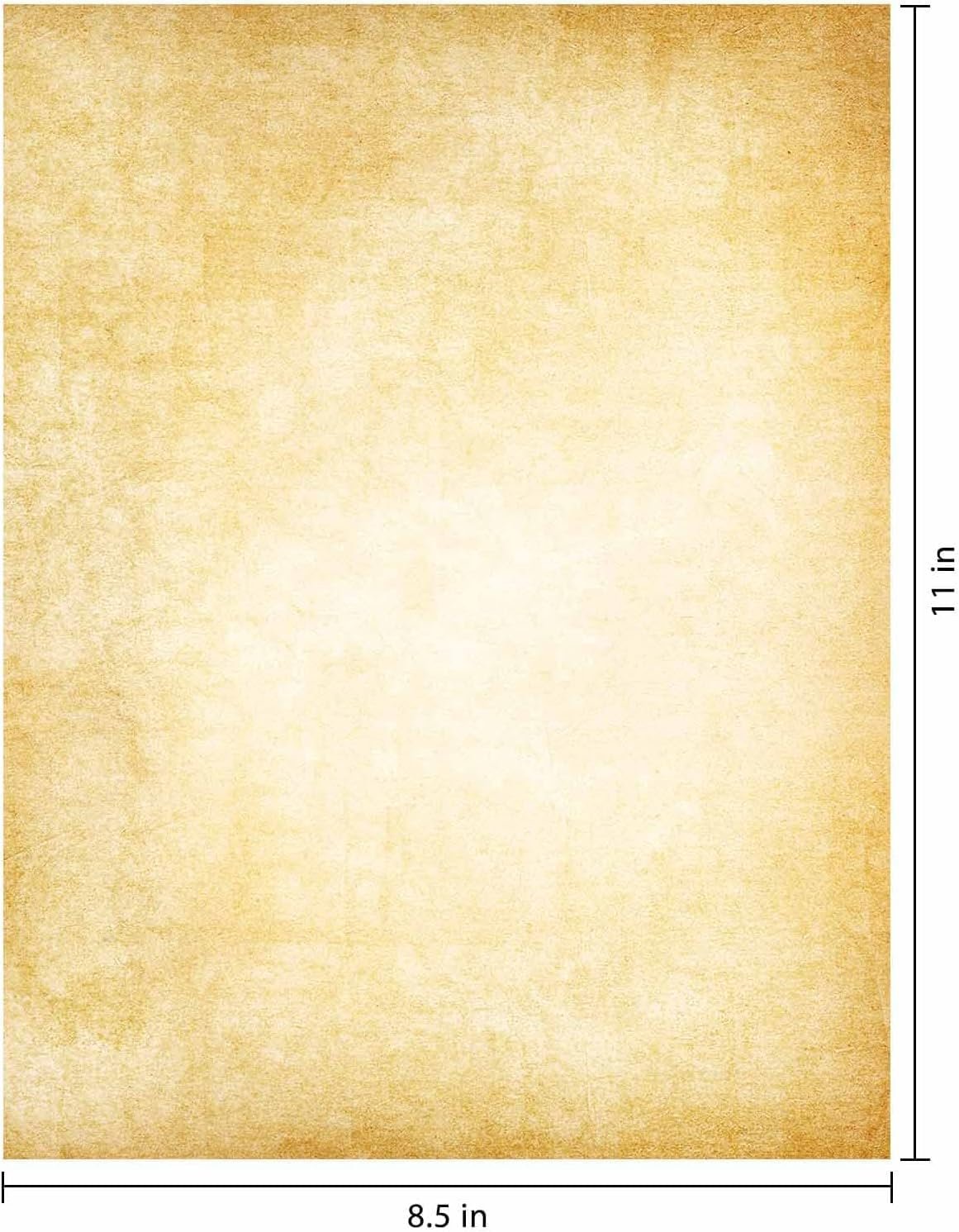 50 Sheets Vintage Design Paper, Old Looking Antique Stationery Parchment Paper, Double Sided A4 Printing Writing Paper for Invitation Resume Award Diploma Art Certificate Letters Crafts (8.5 x 11 in)